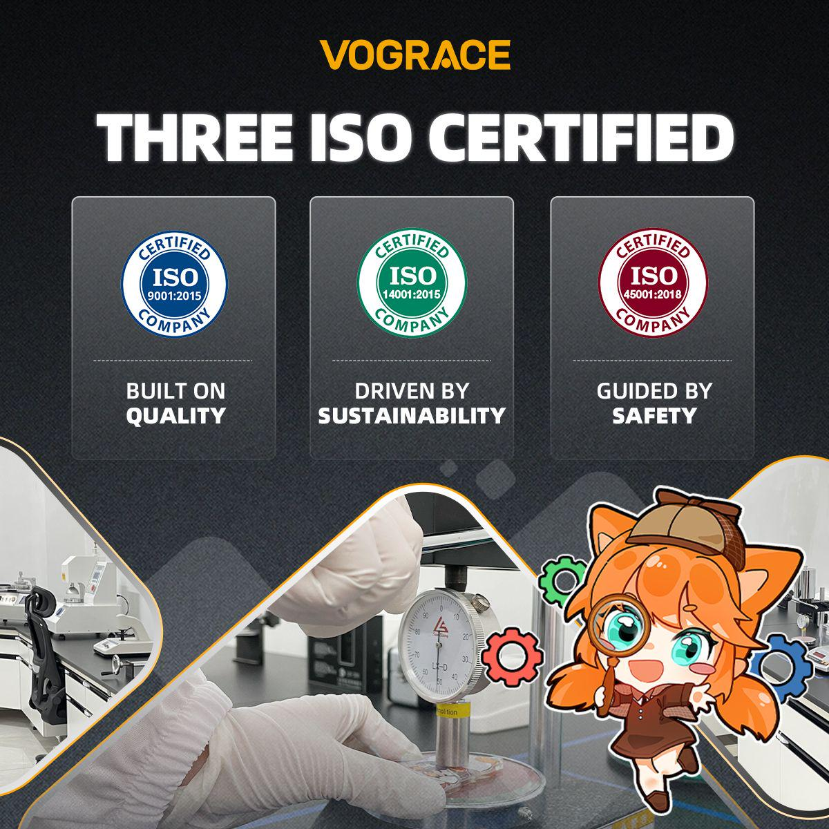 Vograce Achieves 3 ISO International Certifications: Excellence in Quality , Sustainability and Safety