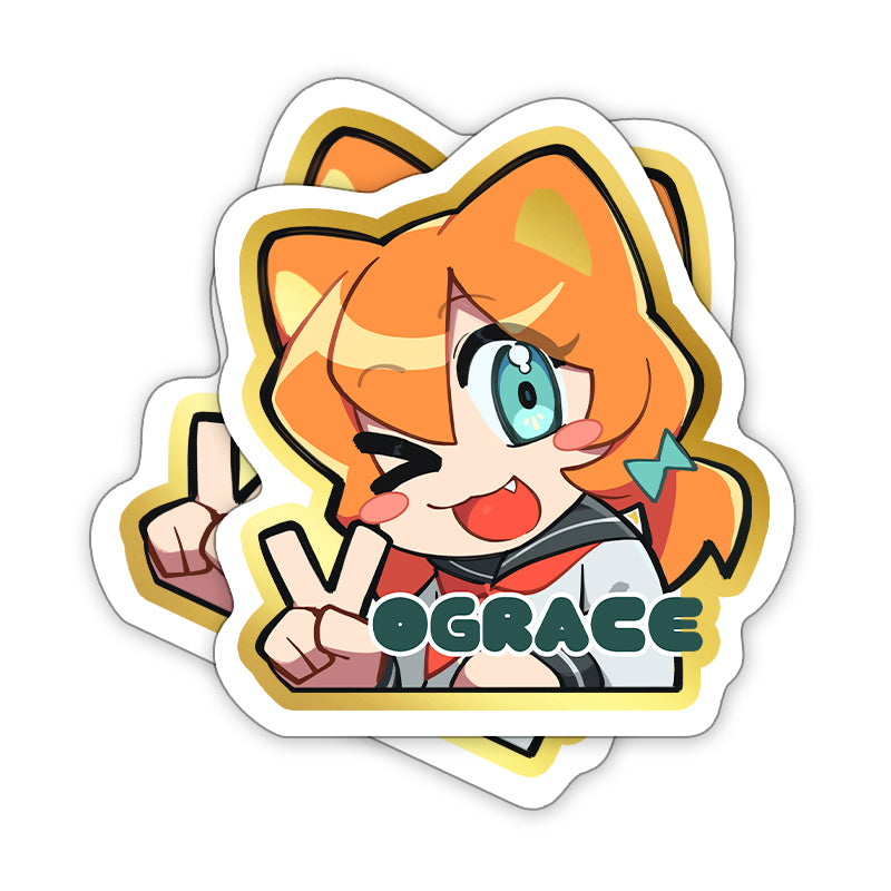 Custom Hot Foil Stamped Stickers - VOGRACE