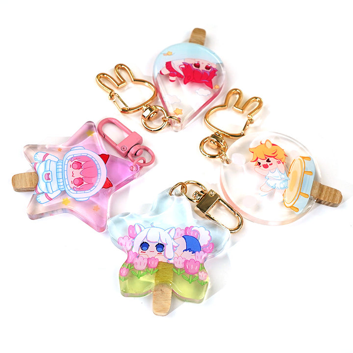 Custom Acrylic Ice Cream Popsicle Keychain - VOGRACE