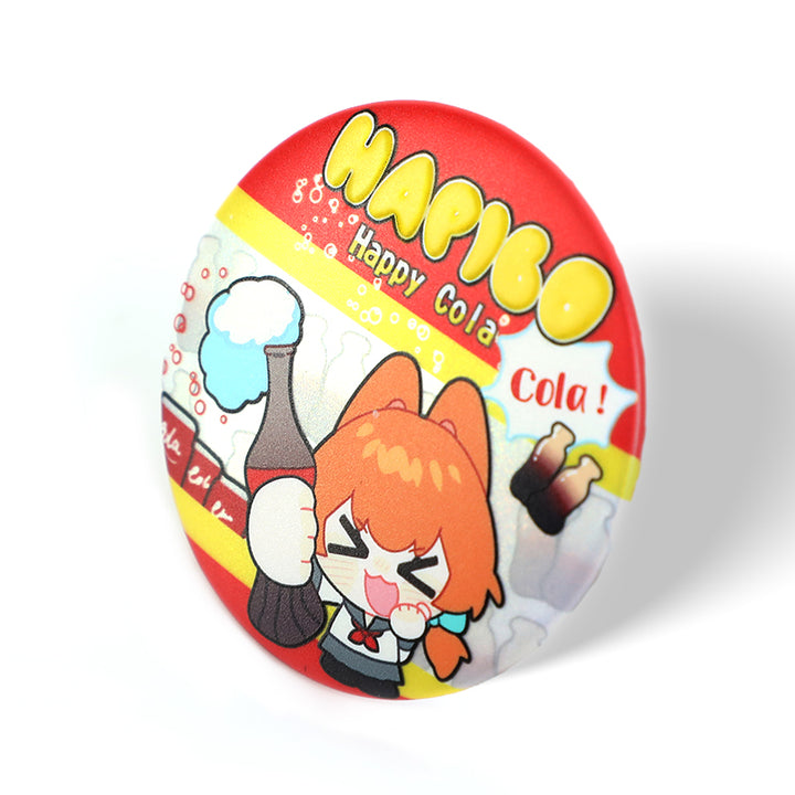 カスタム3Dグリッターホログラフィックボタンピン