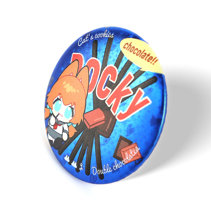 カスタム3Dグリッターホログラフィックボタンピン