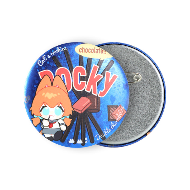 カスタム3Dグリッターホログラフィックボタンピン