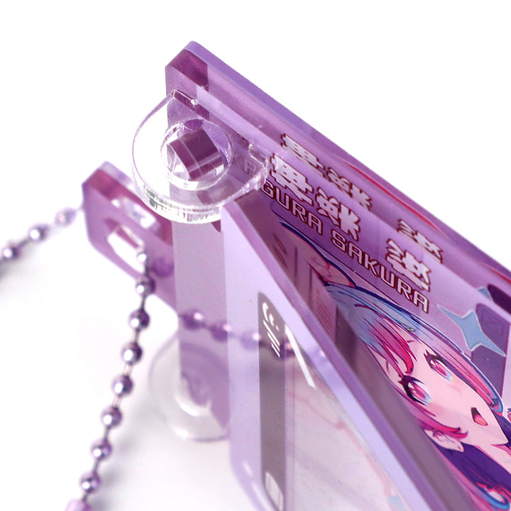 Custom Acrylic Flip Phone Hinged Keychains