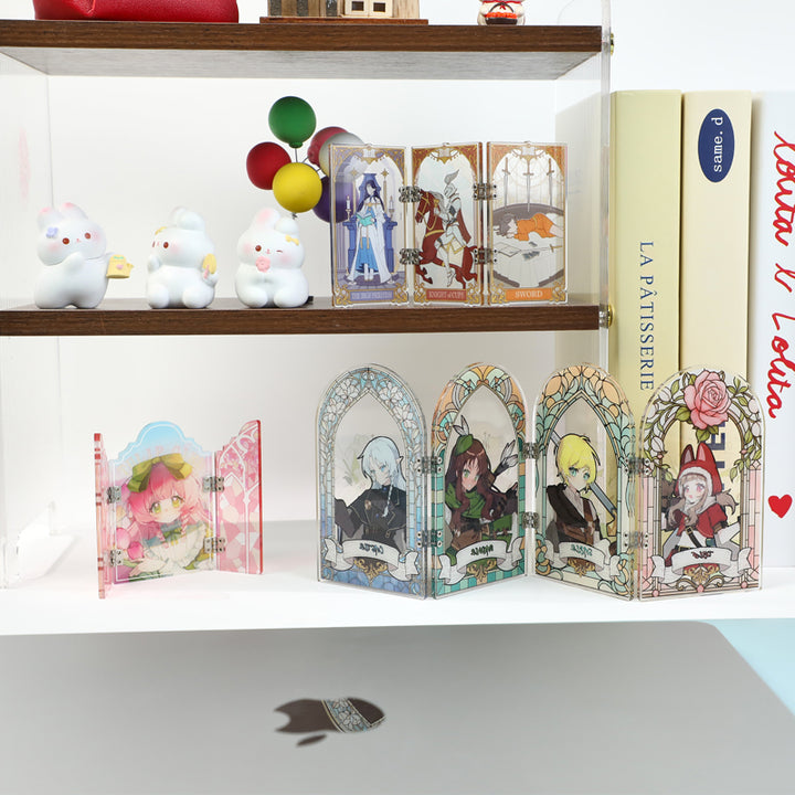 Individuelle Acryl Faltschirm Aufsteller mit Scharnier