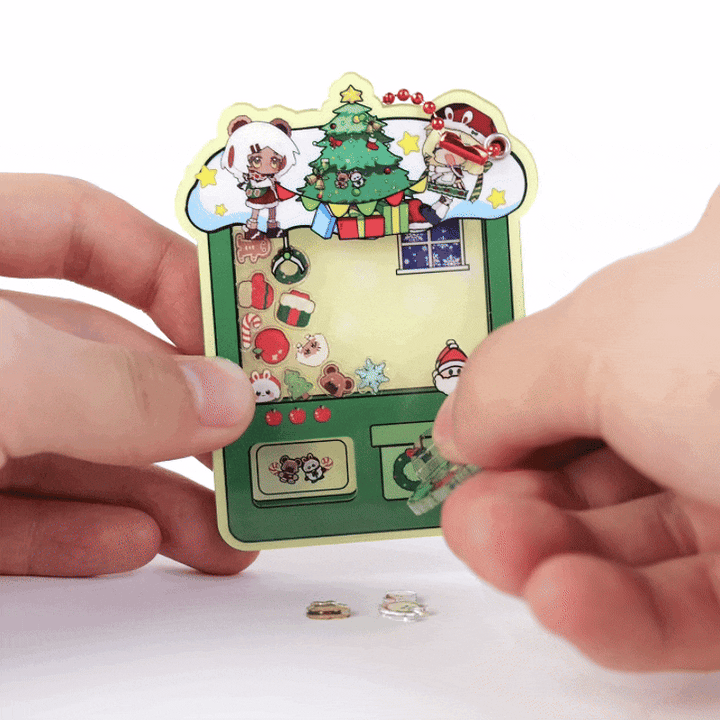 Custom Acrylic Magnetic Gashapon Machine Shaker Keychains