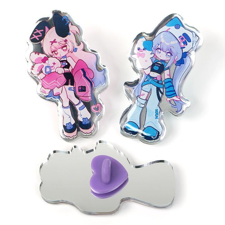 Custom Acrylic Mirror Pins - VOGRACE