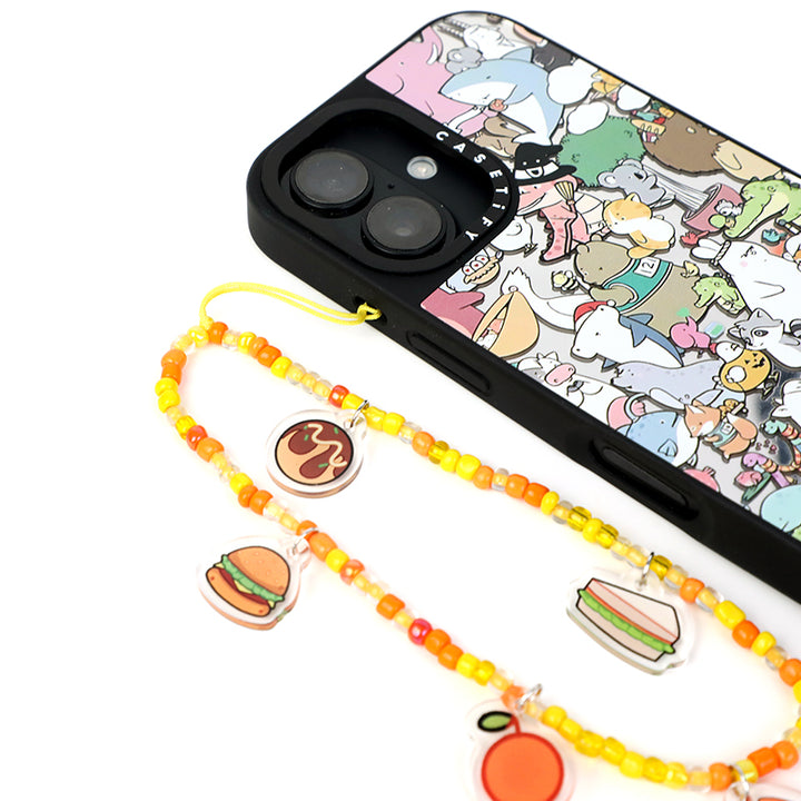 Individuelle Handyanhänger aus Acryl mit Perlen