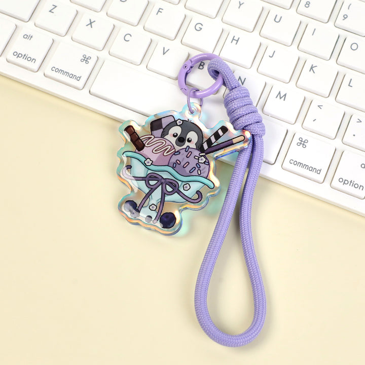 Custom Braided Lanyard Keychain With Rope