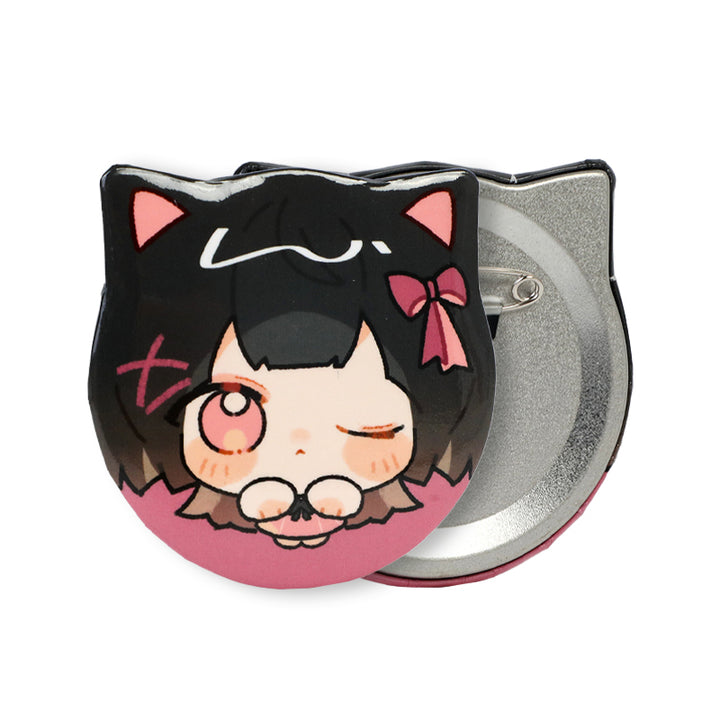 カスタム猫の耳形成ボタンピン