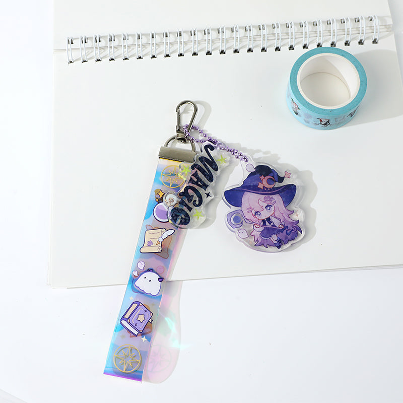 Custom Clear Acrylic Holographic PVC Lanyard Keychains - VOGRACE