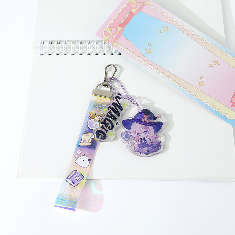 Custom Clear Acrylic Holographic PVC Lanyard Keychains - VOGRACE