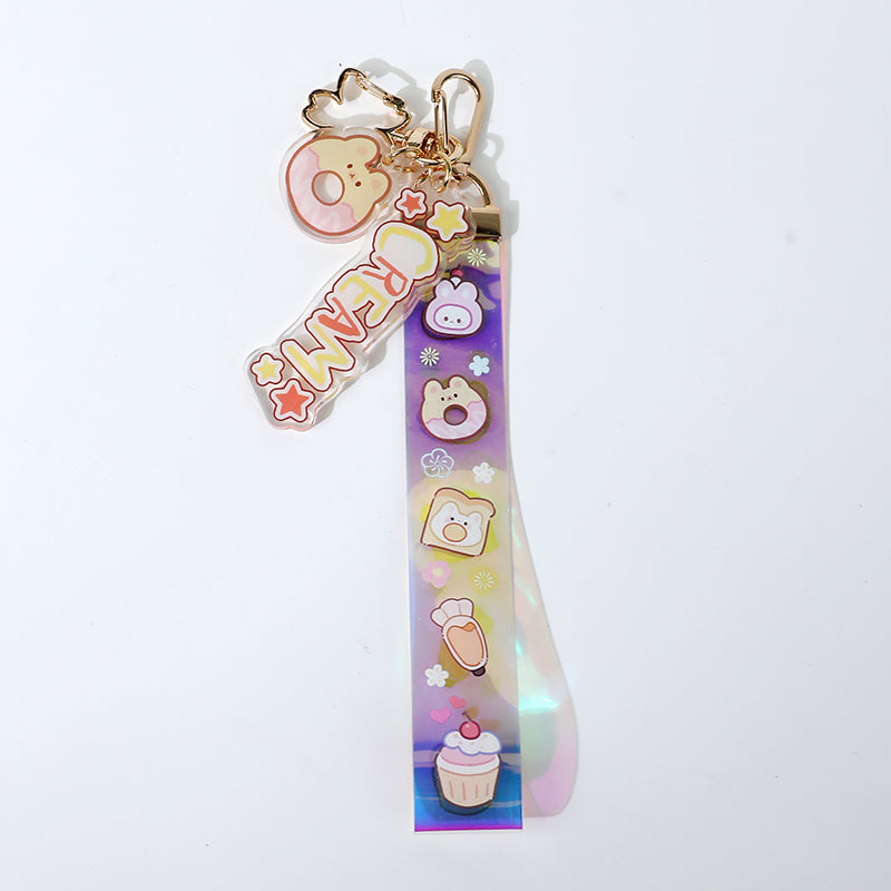 Custom Clear Acrylic Holographic PVC Lanyard Keychains - VOGRACE