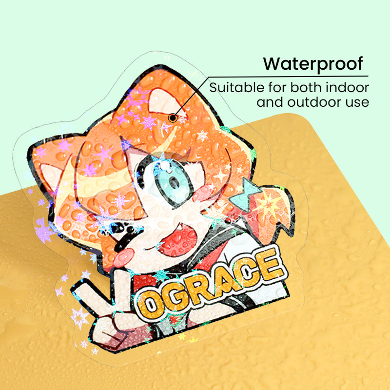 Individuelle transparente holografische Aufkleber