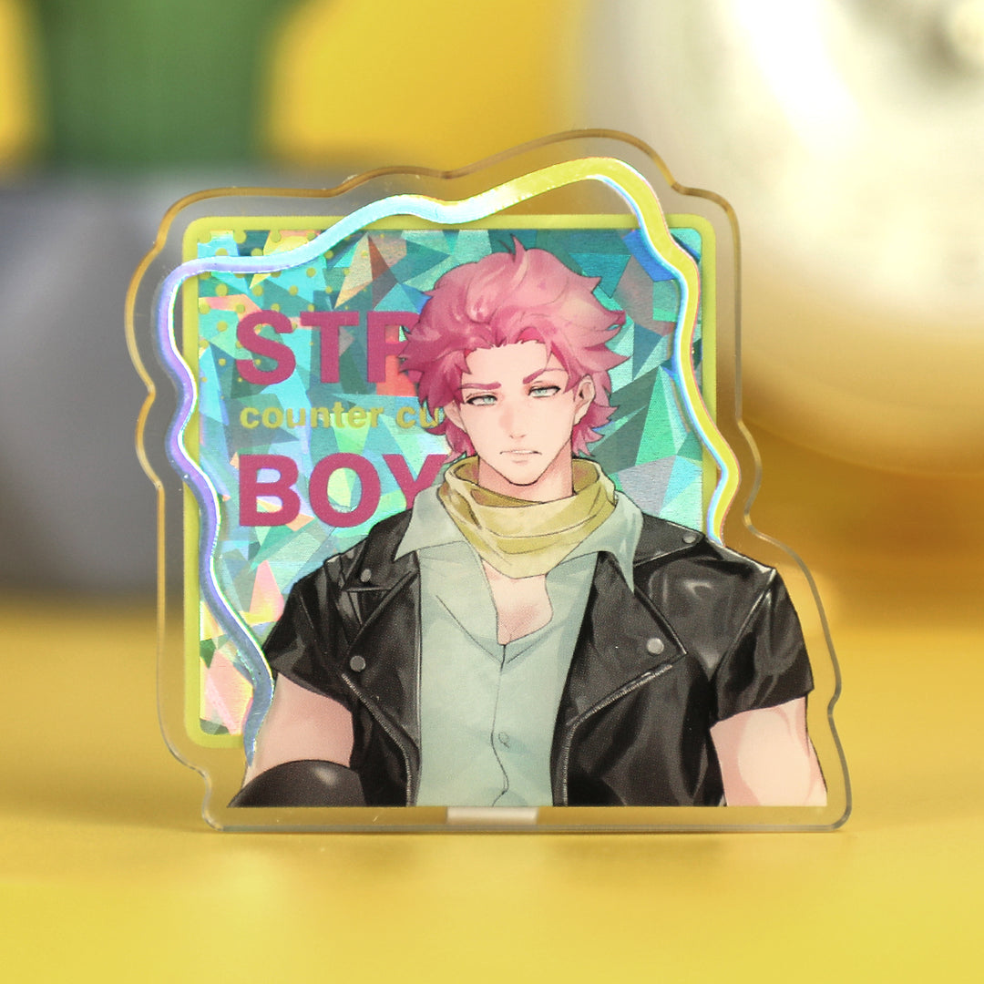 Custom Cold Foil Stamping Glitter Holographic Acrylic Pins - VOGRACE