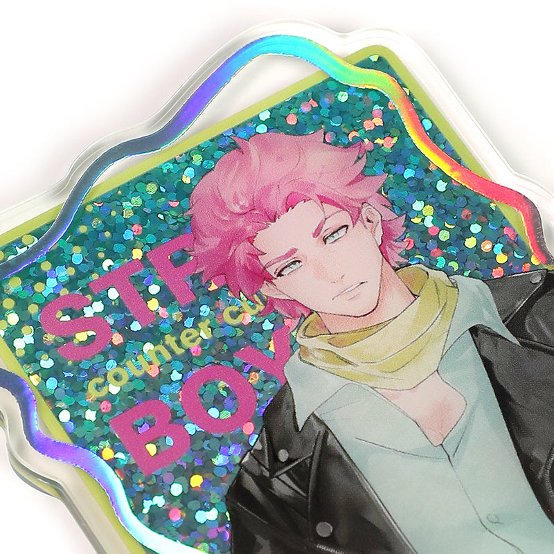 Custom Cold Foil Stamping Glitter Holographic Acrylic Standees - VOGRACE