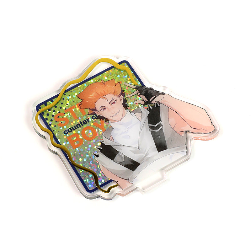 Custom Cold Foil Stamping Glitter Holographic Acrylic Standees - VOGRACE