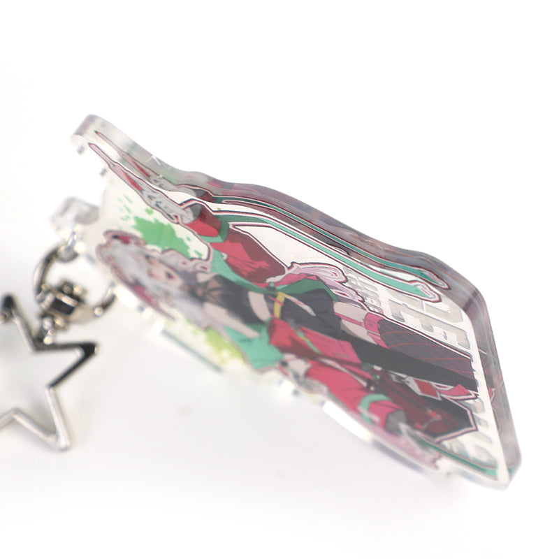 Custom Cold Foil Stamping Holographic Clear Acrylic Keychains - VOGRACE