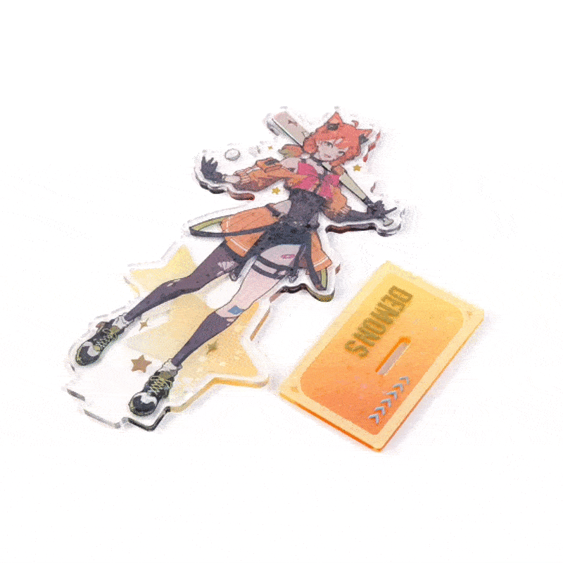 Custom Cold Foil Stamping Holographic Clear Acrylic Standees - VOGRACE