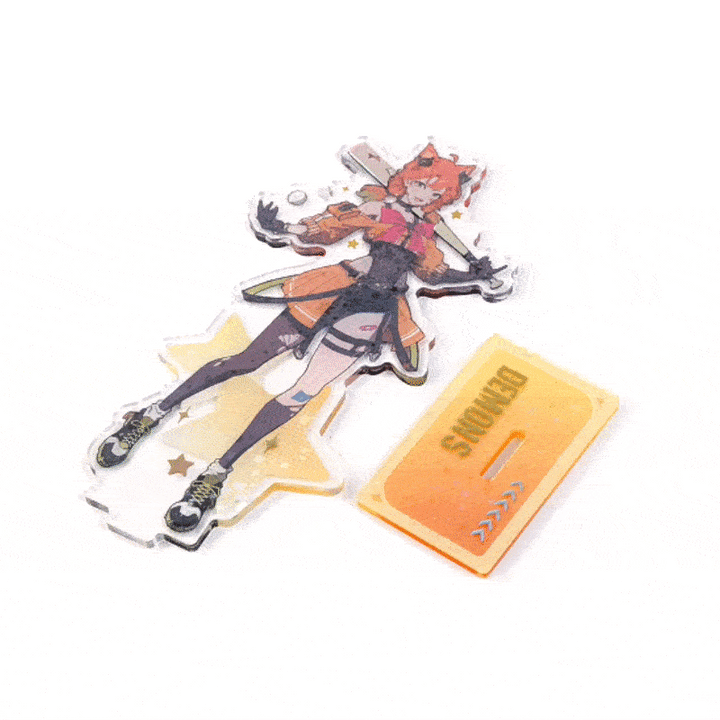 Custom Cold Foil Stamping Holographic Clear Acrylic Standees - VOGRACE