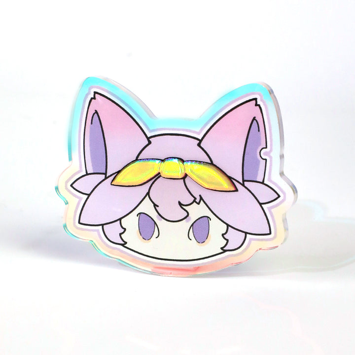 Custom Cold Foil Stamping Holographic Rainbow Acrylic Pins - VOGRACE