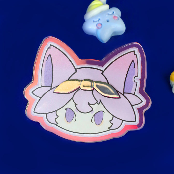 Custom Cold Foil Stamping Holographic Rainbow Acrylic Pins - VOGRACE