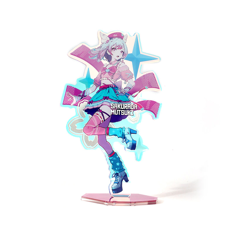 Custom Cold Foil Stamping Holographic Rainbow Acrylic Standees - VOGRACE