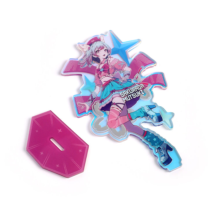 Custom Cold Foil Stamping Holographic Rainbow Acrylic Standees - VOGRACE