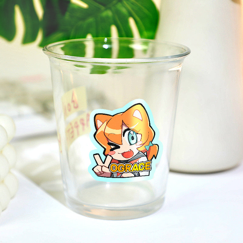 Custom Colorful Blue Holographic Glow In The Dark Stickers