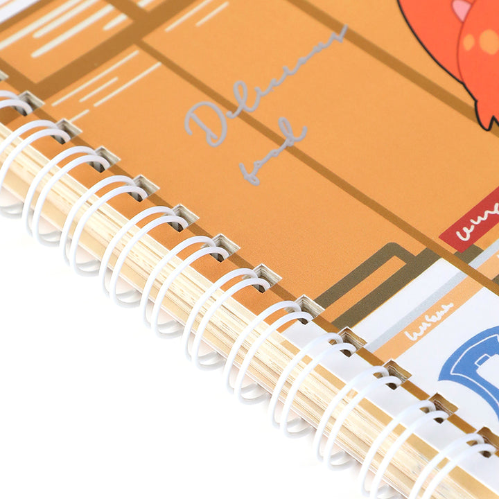 Individuelle Spiralblöcke mit bunten Seiten, farbigem Papier