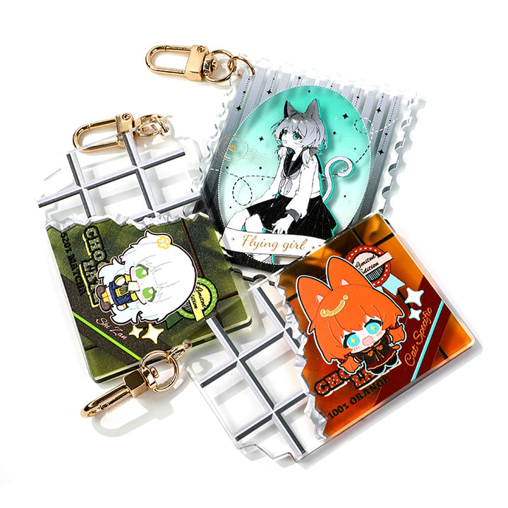 Custom Embossed Acrylic Keychain