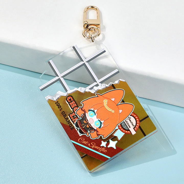 Custom Embossed Acrylic Keychain