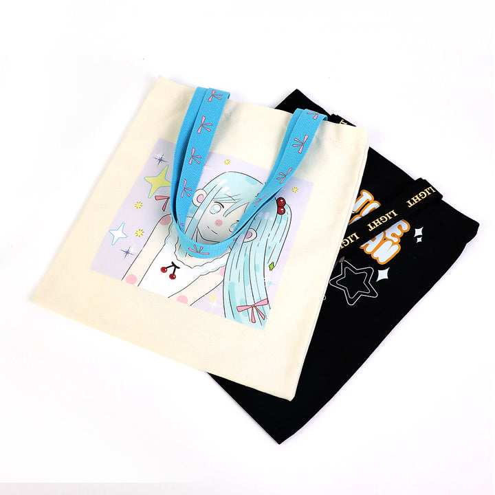 Custom Handles Woven Canvas Tote Bags With Custom Strap - VOGRACE