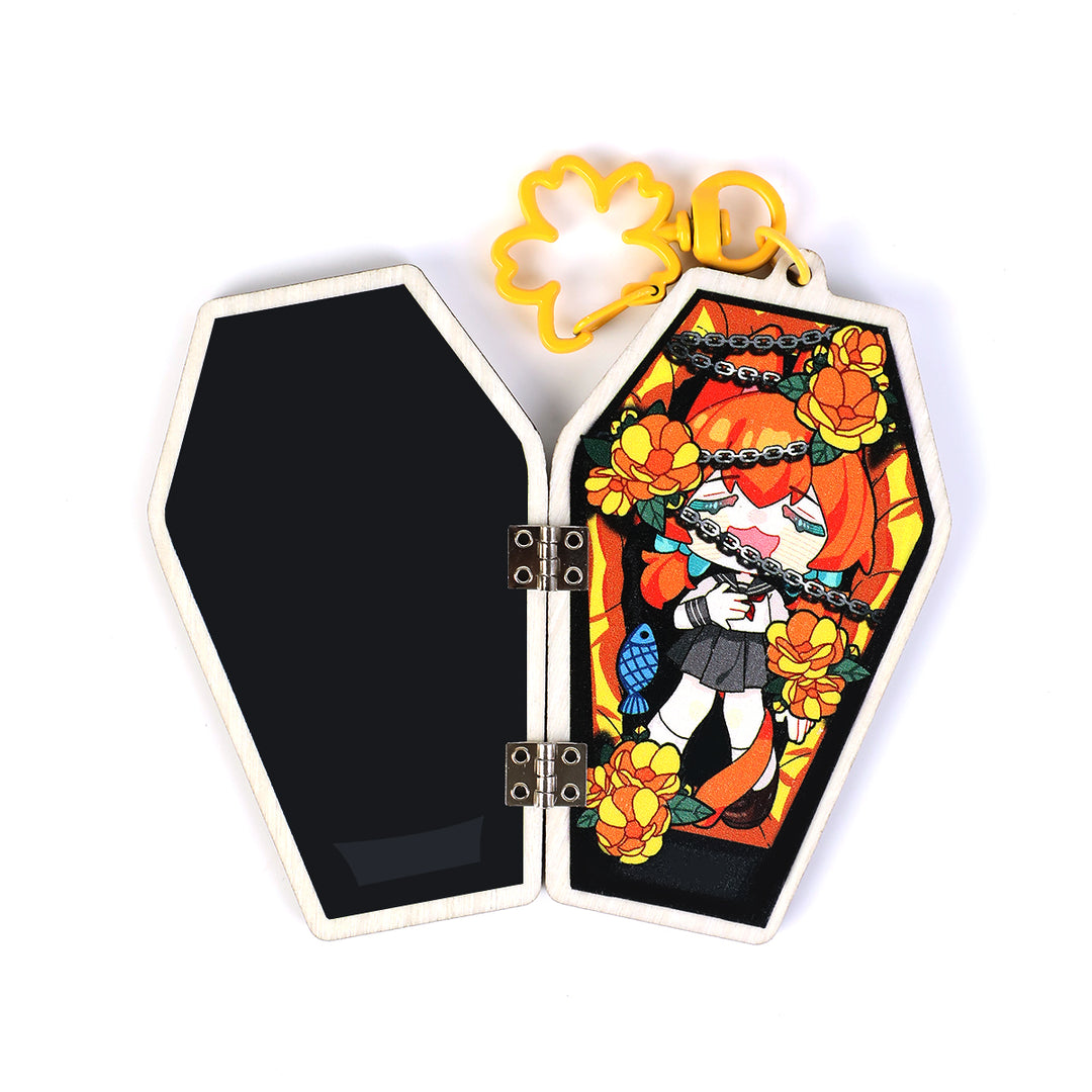 Custom Hinged Synthetic Wooden Keychains - VOGRACE