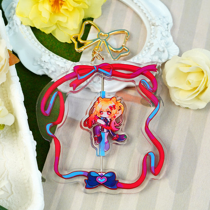 Custom Hollow Rotating Acrylic Keychains - VOGRACE