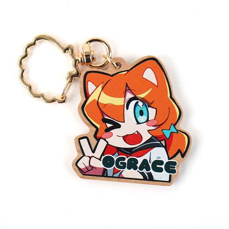 Custom Natural Wooden Keychains - VOGRACE