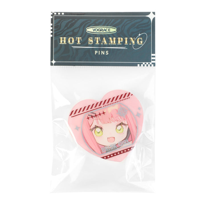 Custom Raised Foil Printing Cold Foil Stamping Acrylic Pins - VOGRACE