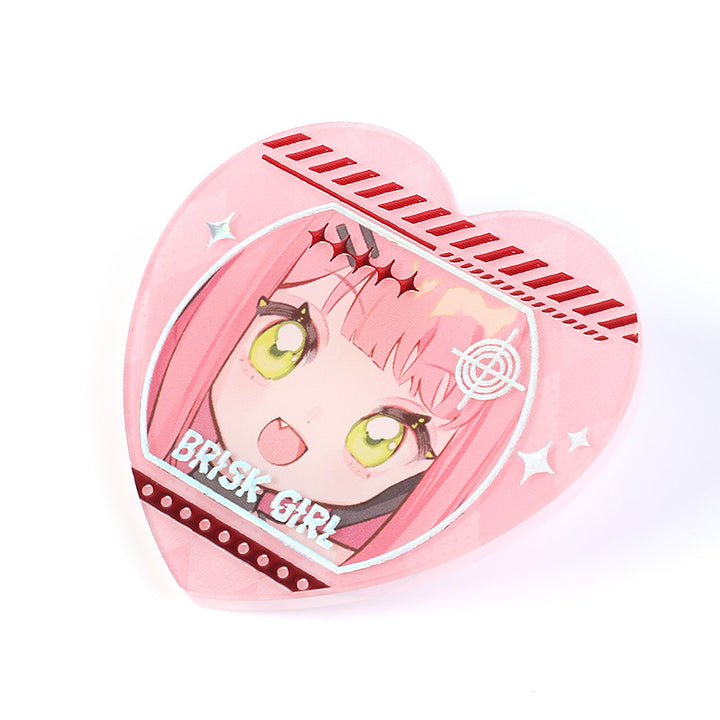 Custom Raised Foil Printing Cold Foil Stamping Acrylic Pins - VOGRACE