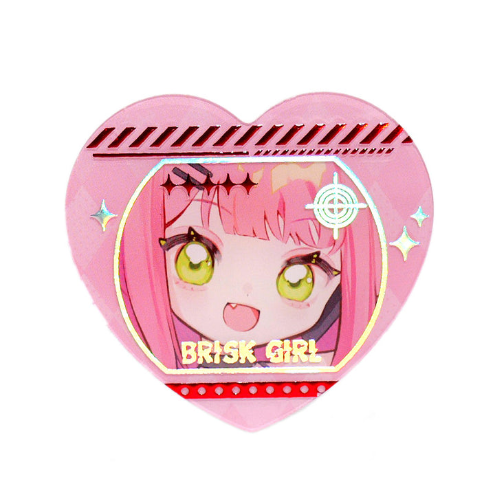 Custom Raised Foil Printing Cold Foil Stamping Acrylic Pins - VOGRACE