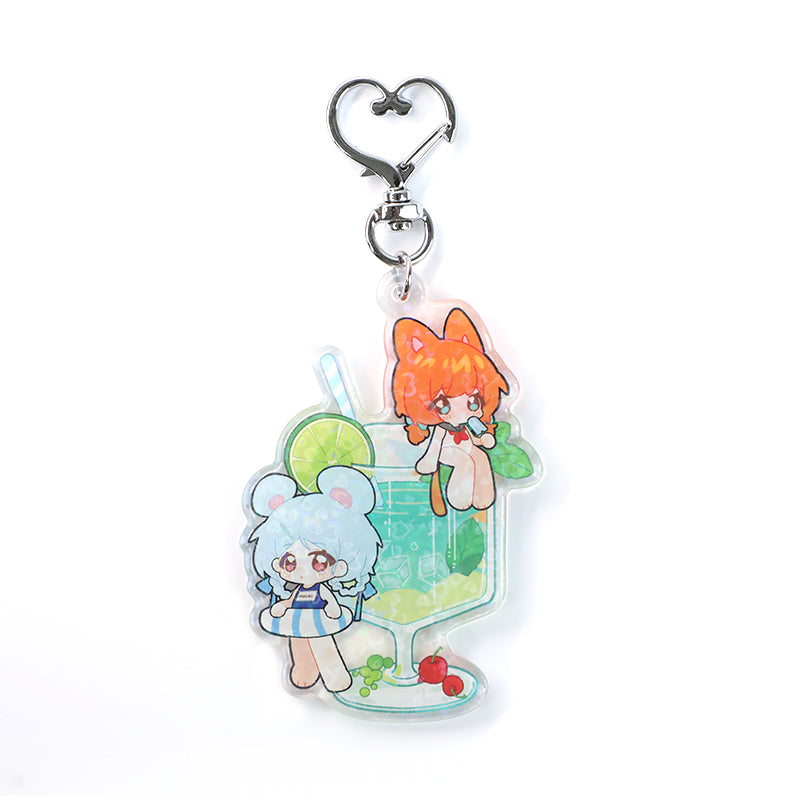 Individuelle abgerundete Schlüsselanhänger aus klarem Acryl