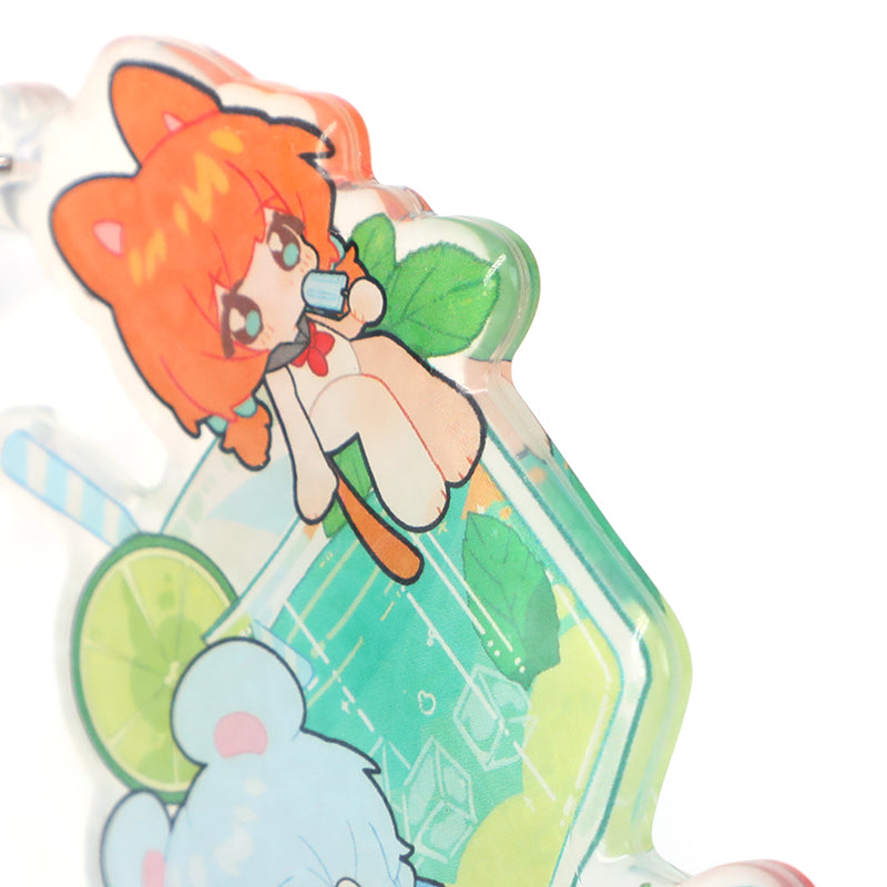 Individuelle abgerundete Schlüsselanhänger aus klarem Acryl