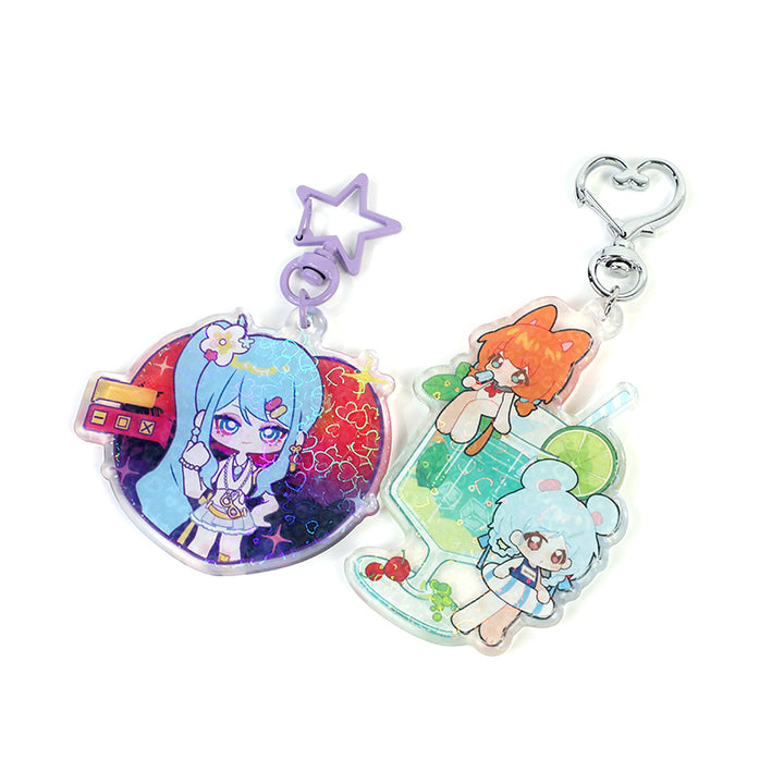 Custom Rounding Clear Acrylic Keychains