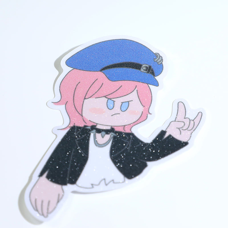 Custom Sand Glitter Frosted Stickers - VOGRACE