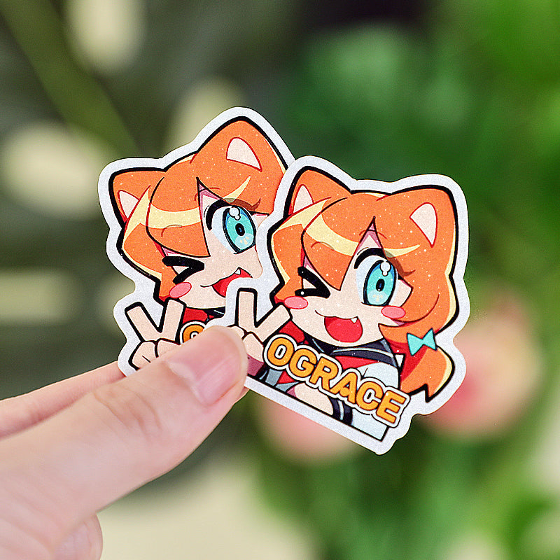 Custom Sand Glitter Frosted Stickers