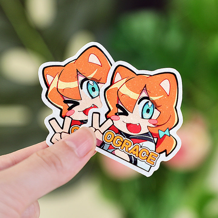 Custom Sand Glitter Frosted Stickers