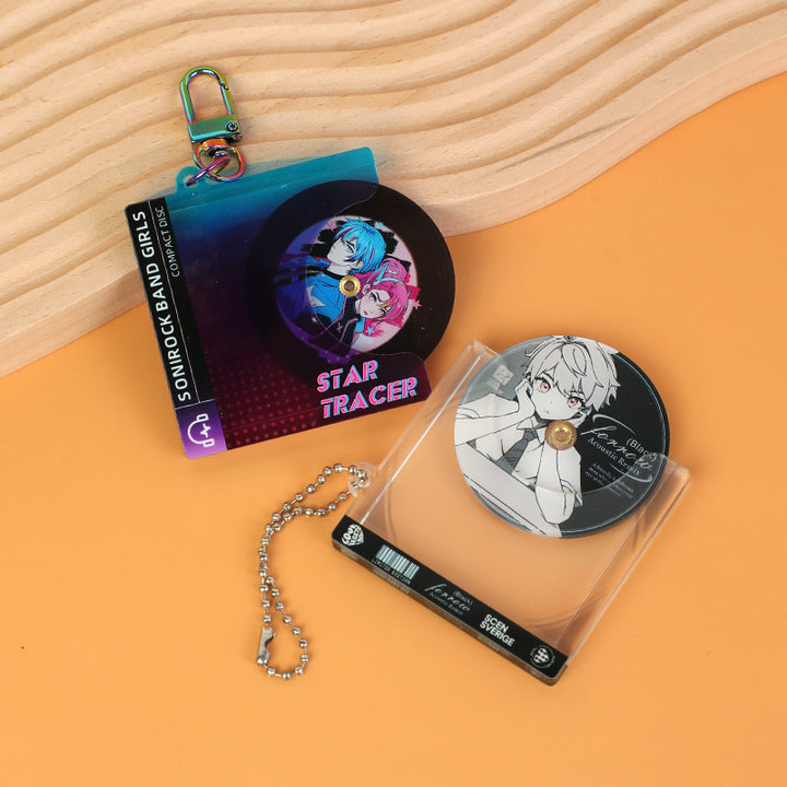 Custom Slide-out Spinning CD Keychains