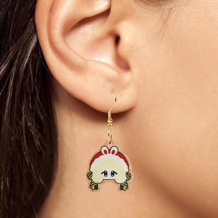 Custom Wooden Earrings Ear Stud