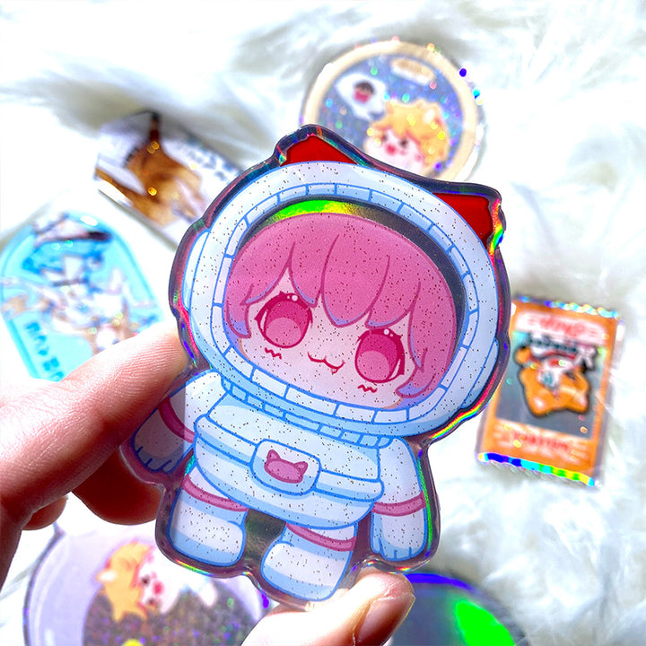 Custom Opaque Holographic Acrylic Keychains - VOGRACE