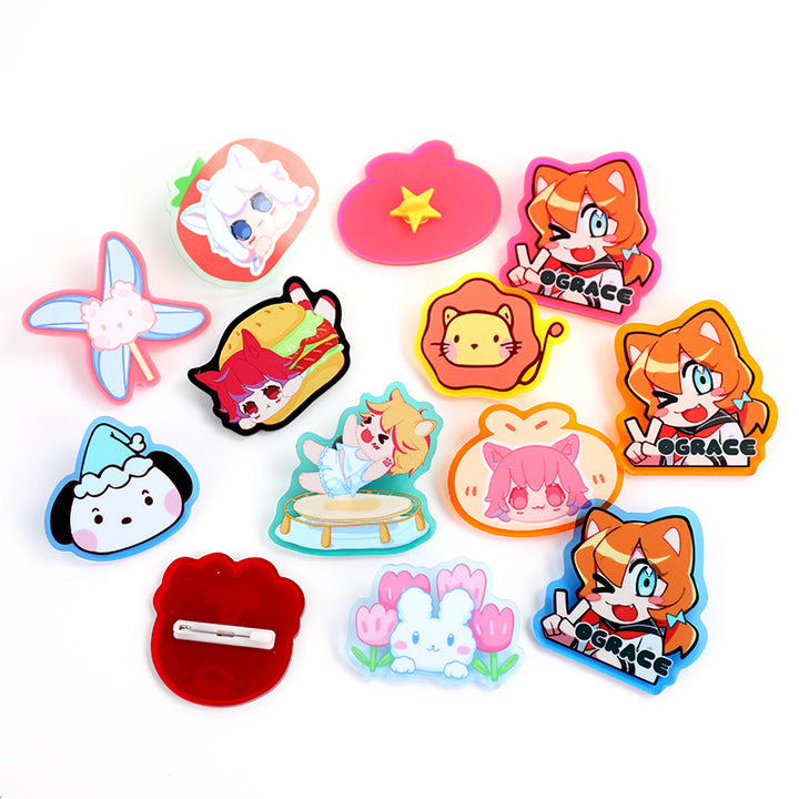 Custom Colored Acrylic Pins - VOGRACE