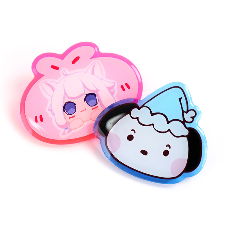 Custom Colored Glitter Epoxy Acrylic Pins - VOGRACE