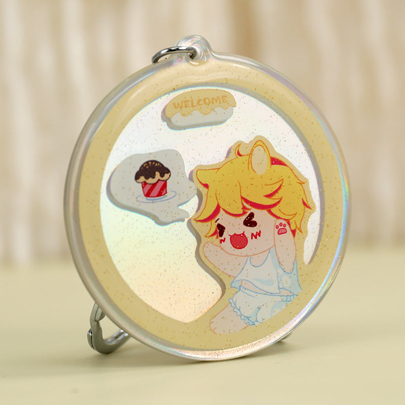 Custom Opaque Holographic Acrylic Keychains - VOGRACE